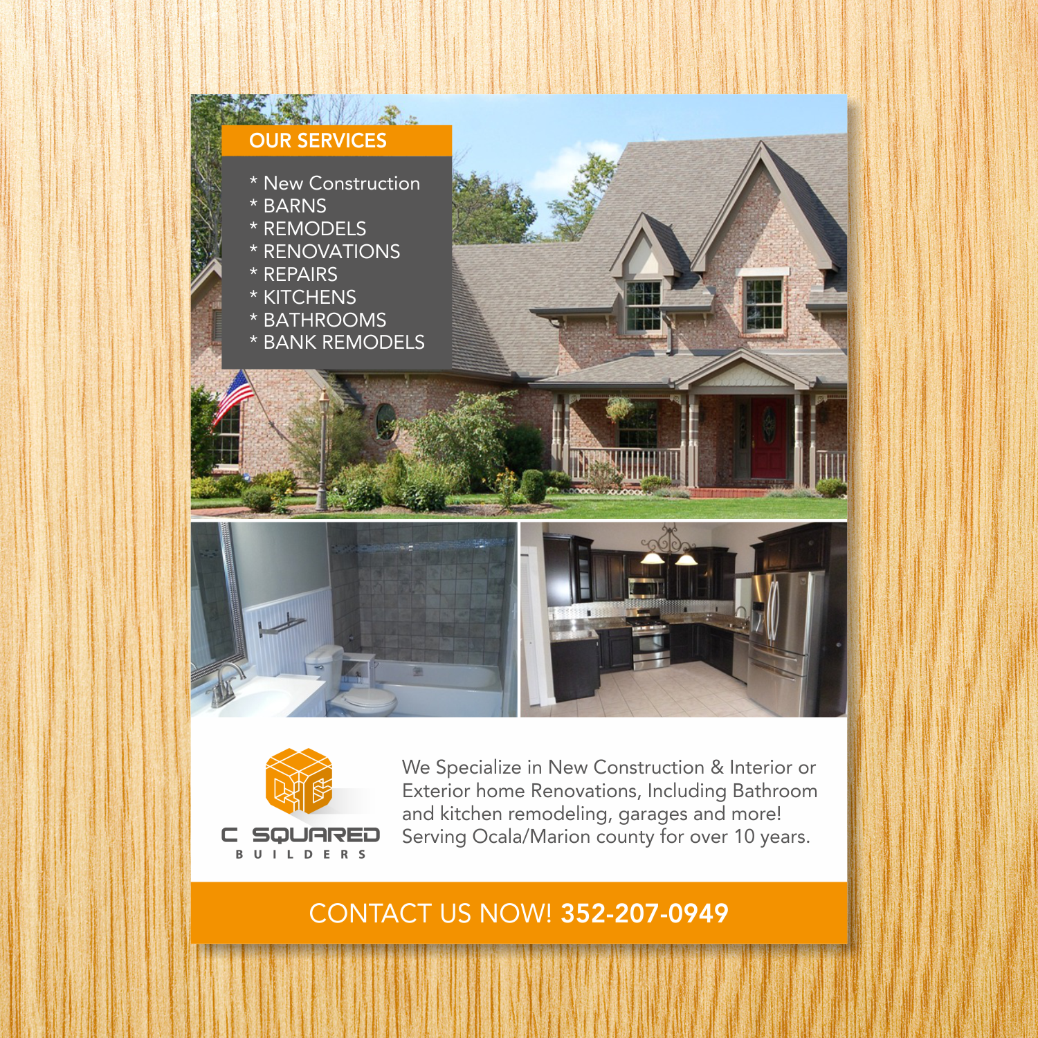 Bold, Serious, Residential Construction Flyer Design for USA Home ...