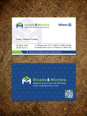 Rivada & Moreira, Agencia exclusiva Allianz  | Business Card Design by Sandaruwan