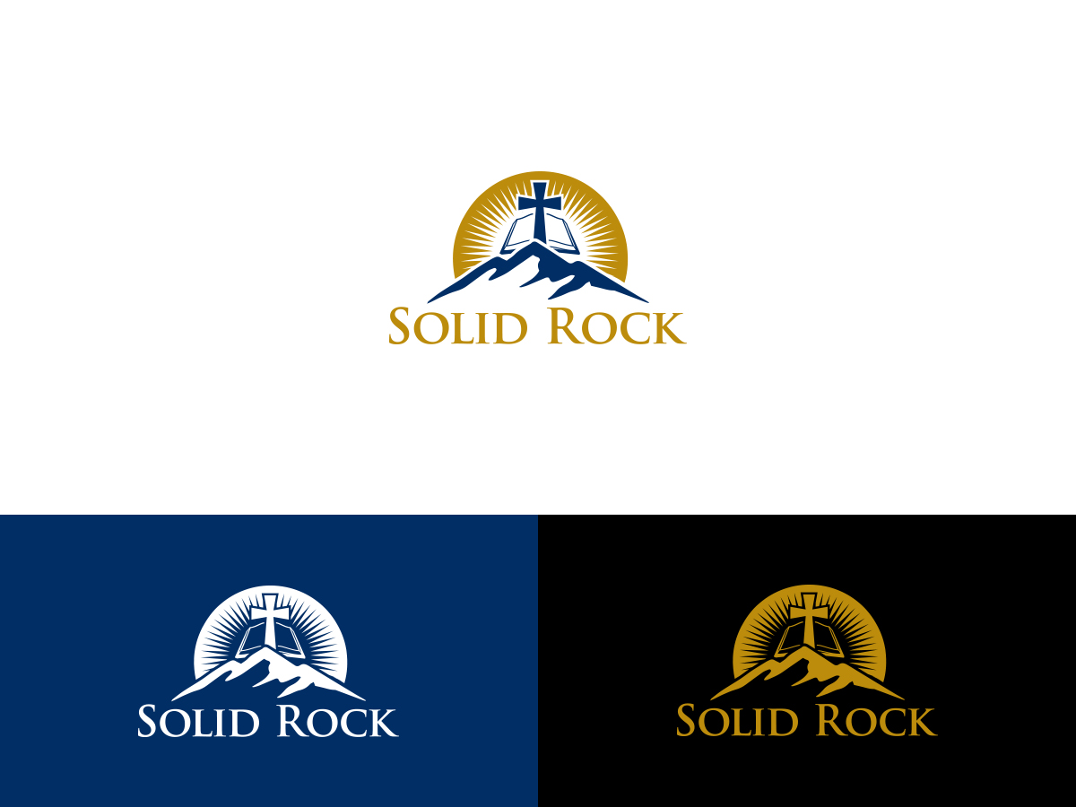 Logo Design by Slant Line Media for Solid Rock Church of Grants Pass | Design #15822750
