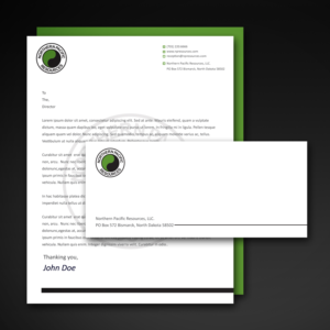 Letterhead and Envelopes design using existing logo. Logo can be found at npresources.com | Stationery Design by Creative Jiniya
