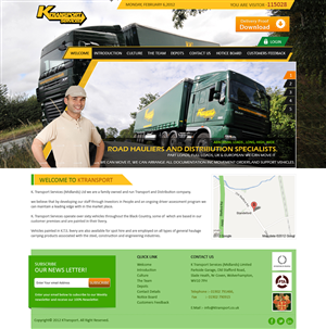K Transport Heavy Goods Transport web design | Web-Design von Mayank Patel