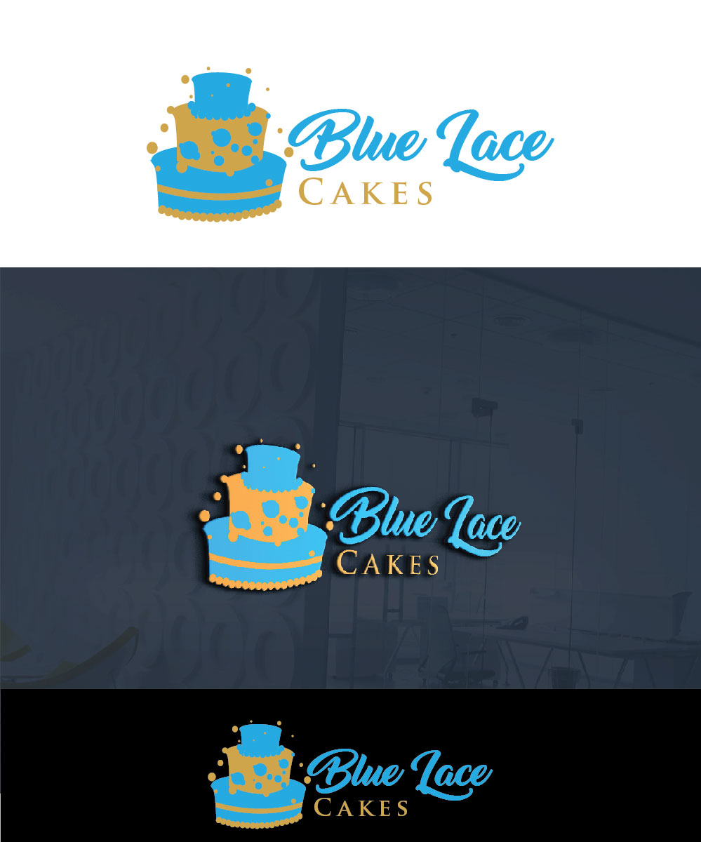 Diseño de Logo por joliau para Blue Lace Cakes | Diseño #15696289