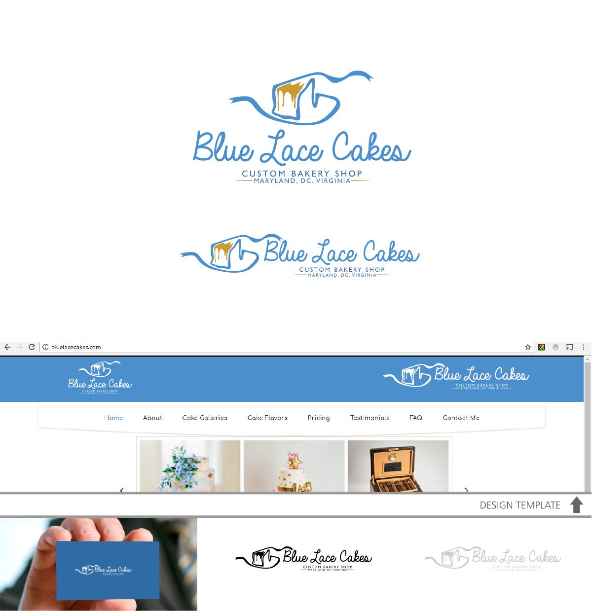 Logo Design by DesignMX (Renan Mejia) for Blue Lace Cakes | Design #15694941