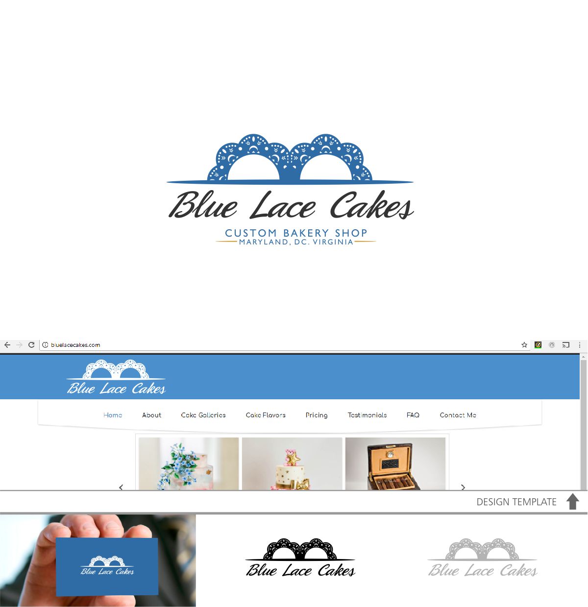 Logo Design by DesignMX (Renan Mejia) for Blue Lace Cakes | Design #15695758