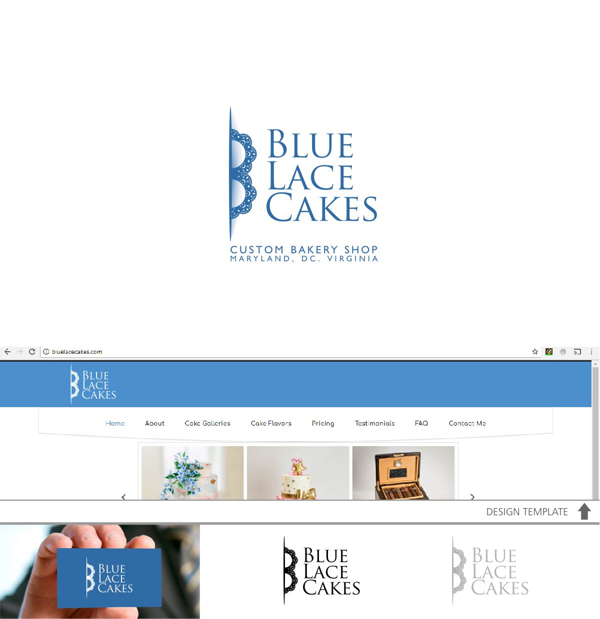 Diseño de Logo por DesignMX (Renan Mejia) para Blue Lace Cakes | Diseño #15695759