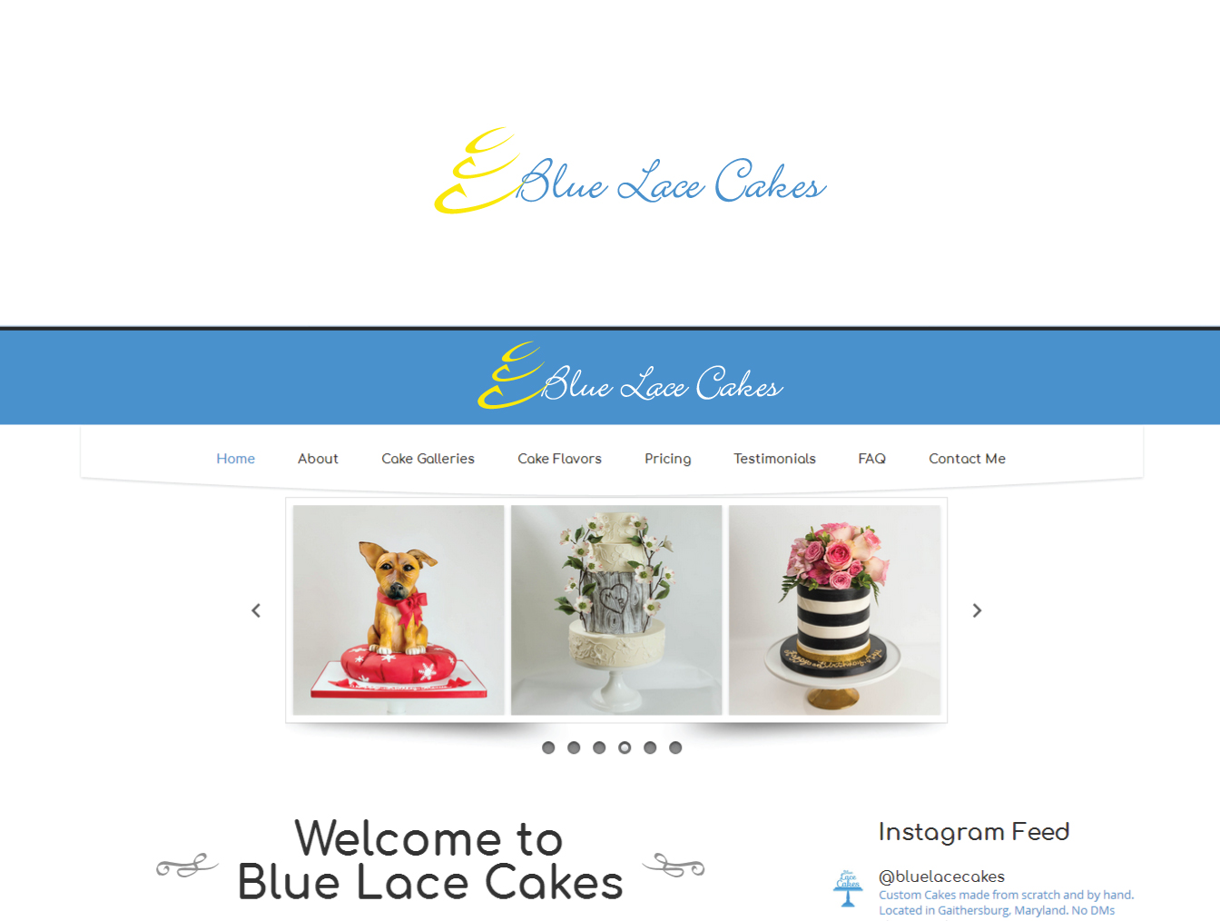 Logo Design by Pram Shaw for Blue Lace Cakes | Design #15689997