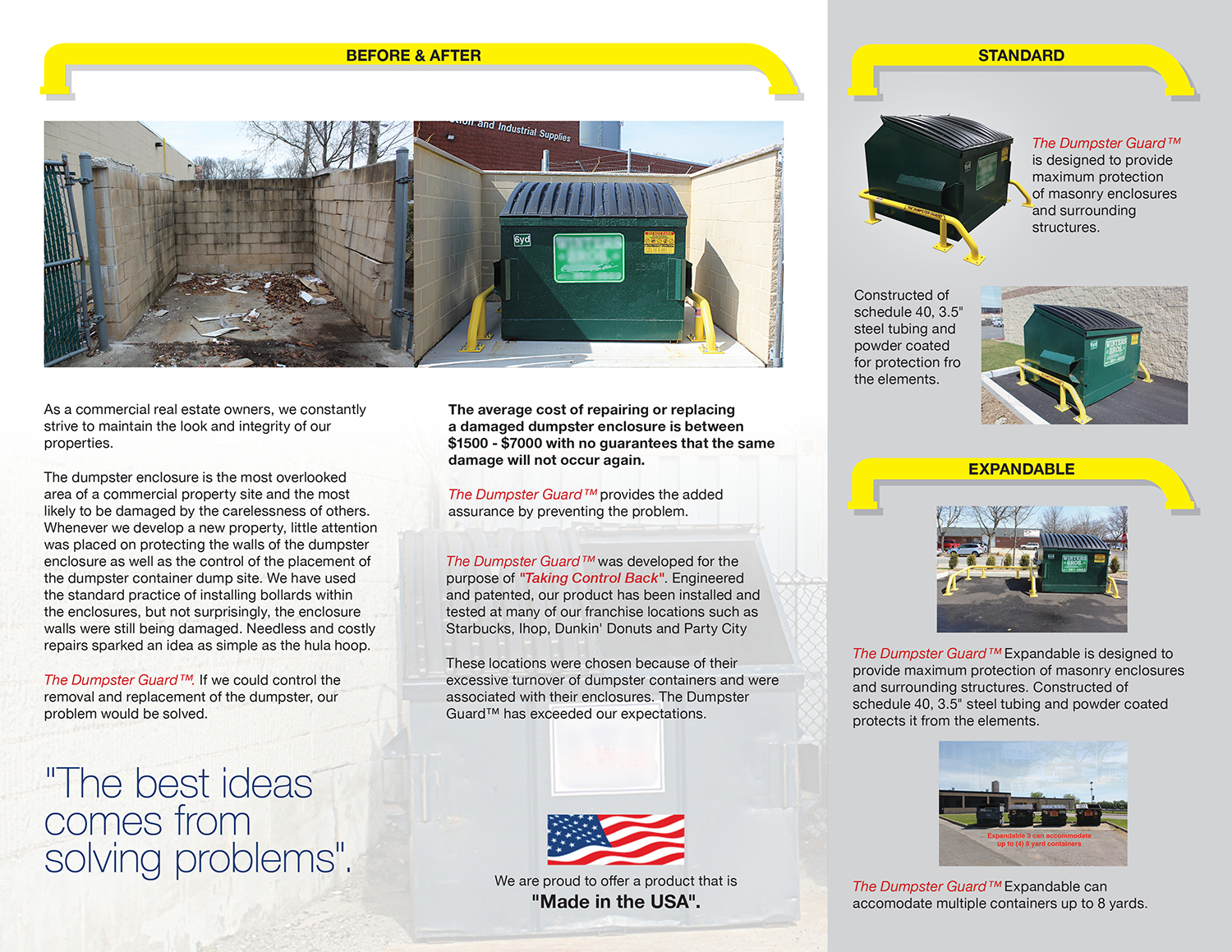 Brochure Design by DesignFive for The Dumpster Guard Inc. | Design #15692947