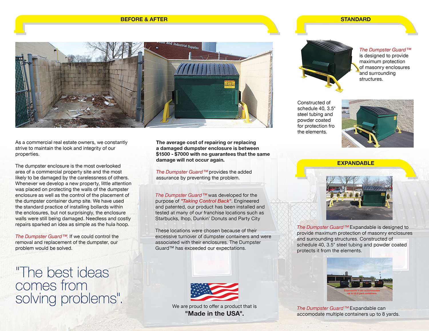 Brochure Design by DesignFive for The Dumpster Guard Inc. | Design #15702515
