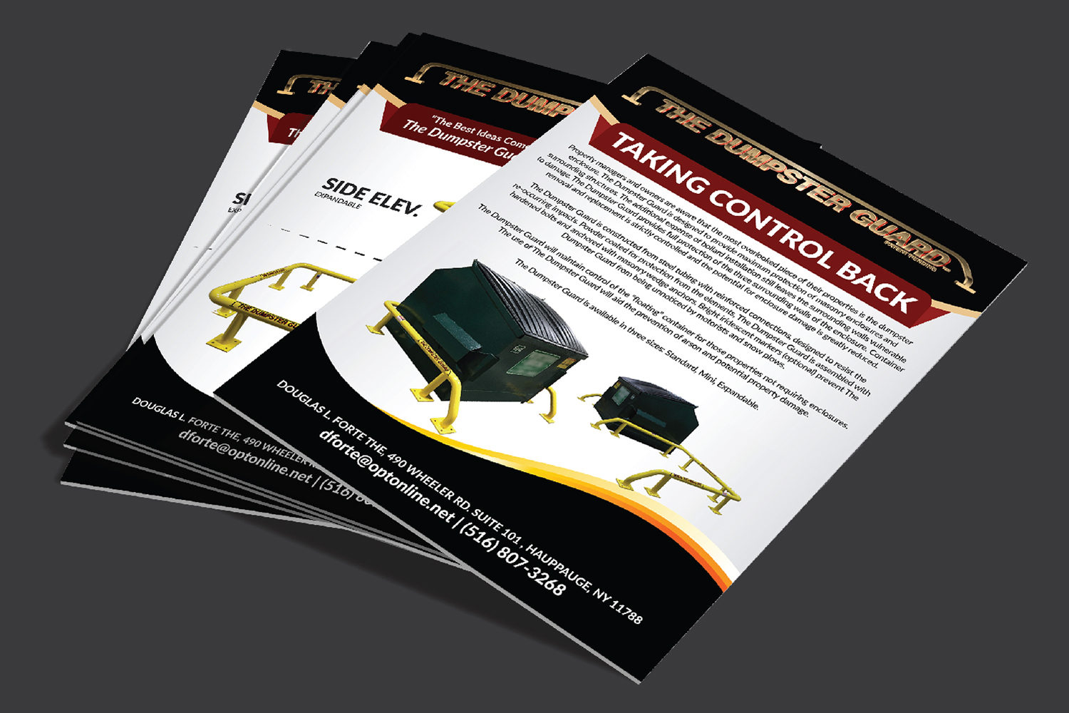 Brochure Design by Deziners Zone for The Dumpster Guard Inc. | Design #15693396