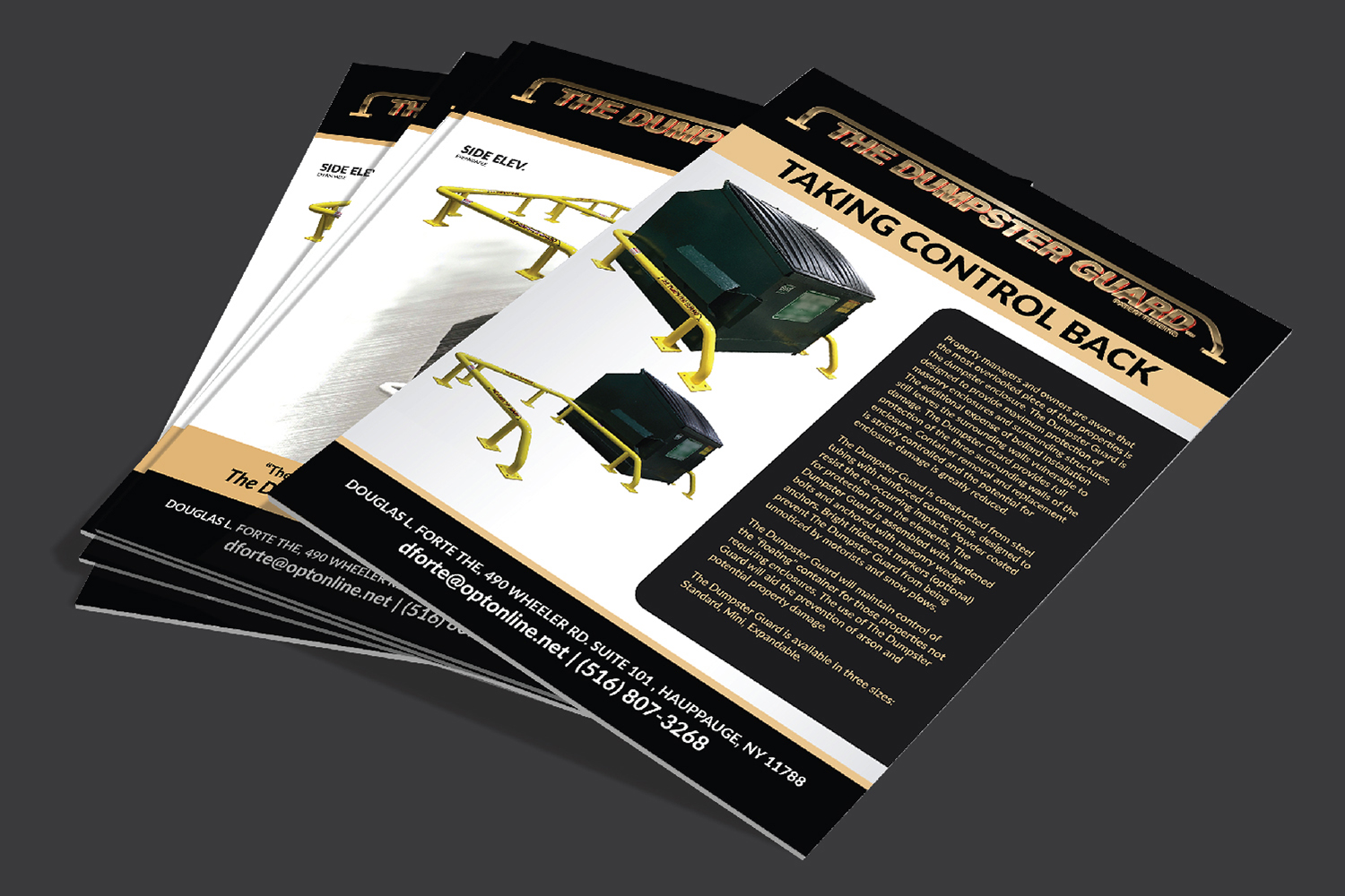 Brochure Design by Deziners Zone for The Dumpster Guard Inc. | Design #15693397