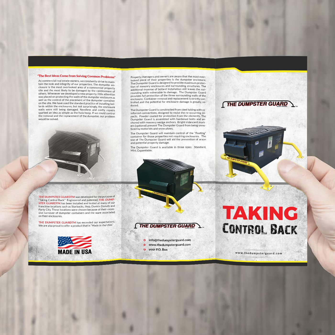 Design de Brochure par creative.bugs pour The Dumpster Guard Inc. | Design #15700559