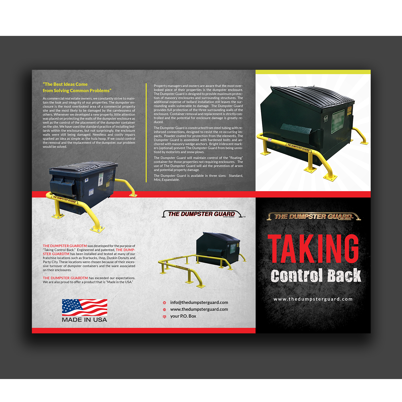 Diseño de Brochure por creative.bugs para The Dumpster Guard Inc. | Diseño #15706242