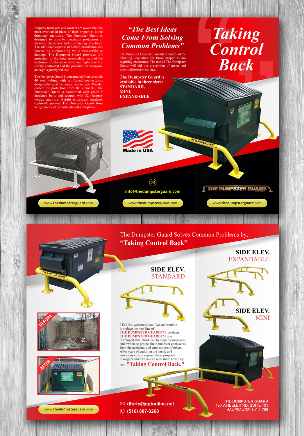 Brochure Design by ecorokerz for The Dumpster Guard Inc. | Design #15688967