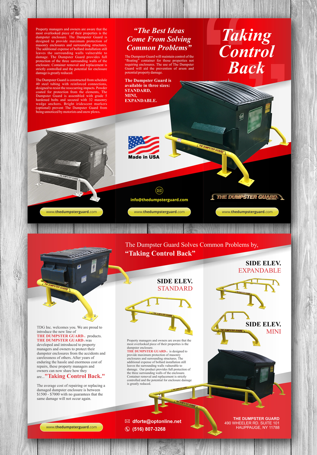 Brochure Design by ecorokerz for The Dumpster Guard Inc. | Design #15688968