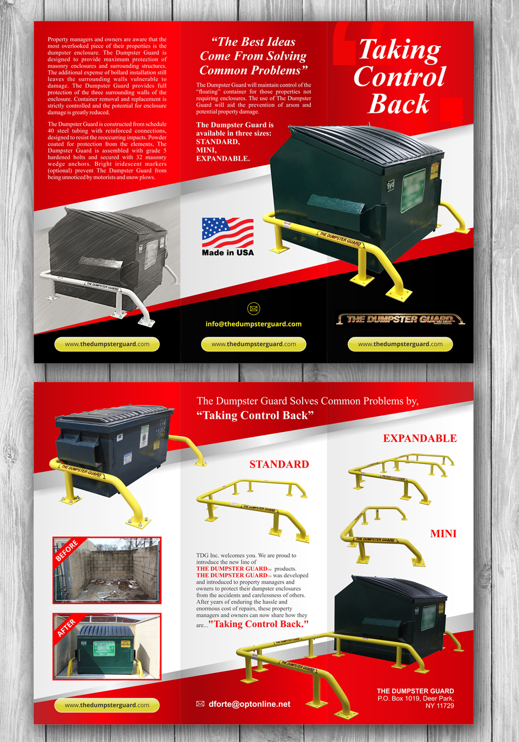 Brochure Design by ecorokerz for The Dumpster Guard Inc. | Design #15697915