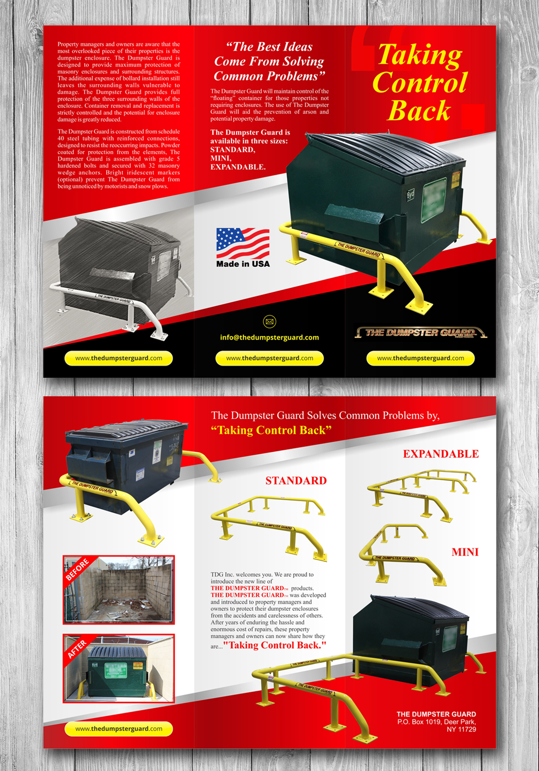Brochure Design by ecorokerz for The Dumpster Guard Inc. | Design #15711984