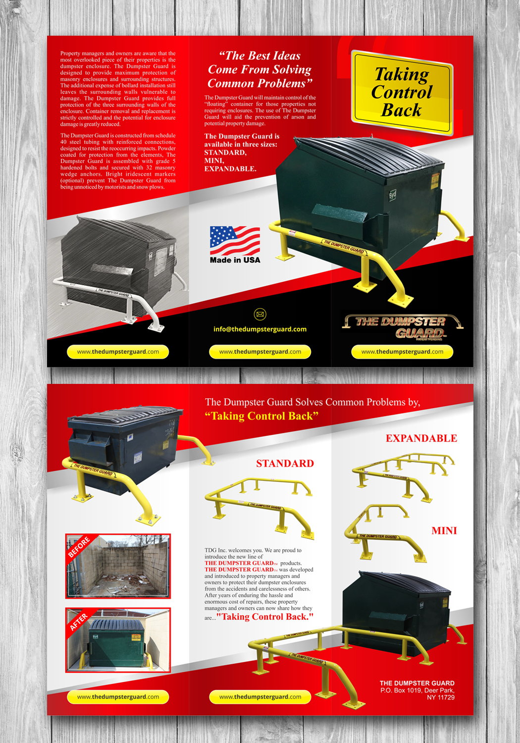 Brochure Design by ecorokerz for The Dumpster Guard Inc. | Design #15728240