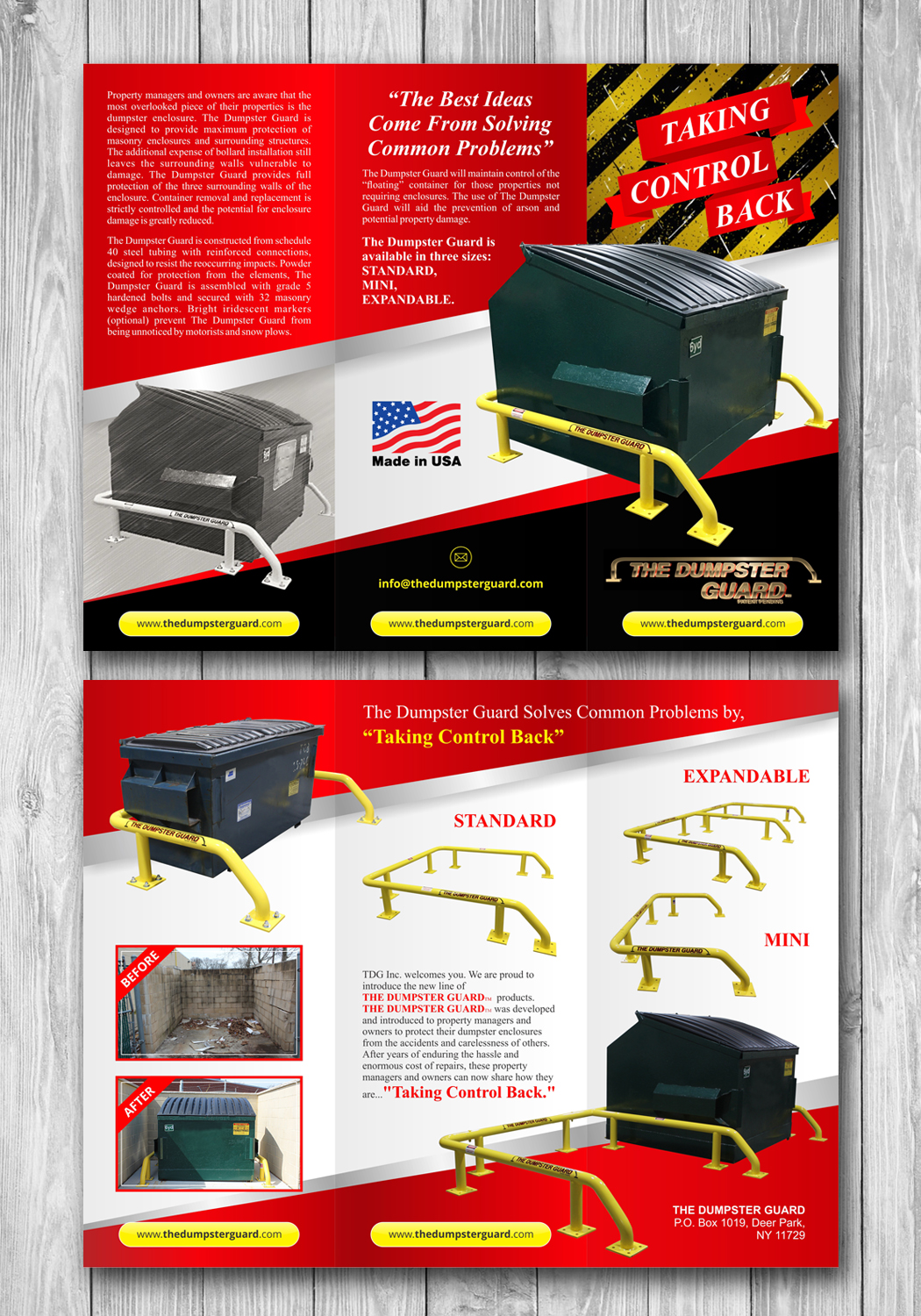 Brochure Design by ecorokerz for The Dumpster Guard Inc. | Design #15728241