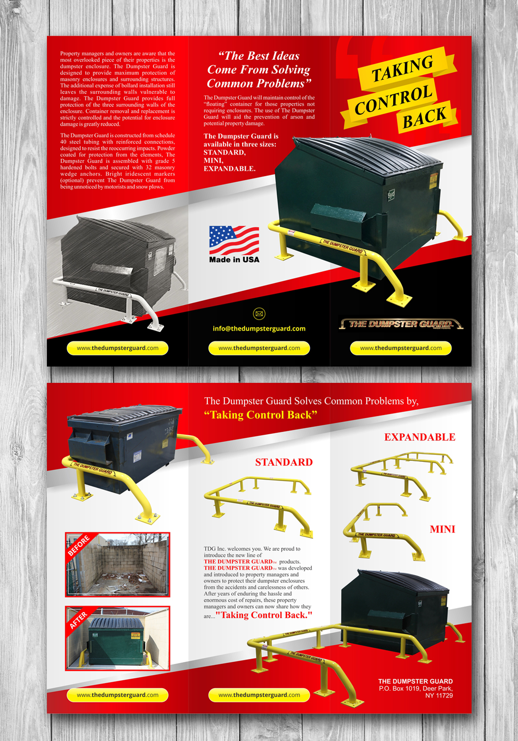 Brochure Design by ecorokerz for The Dumpster Guard Inc. | Design #15728243