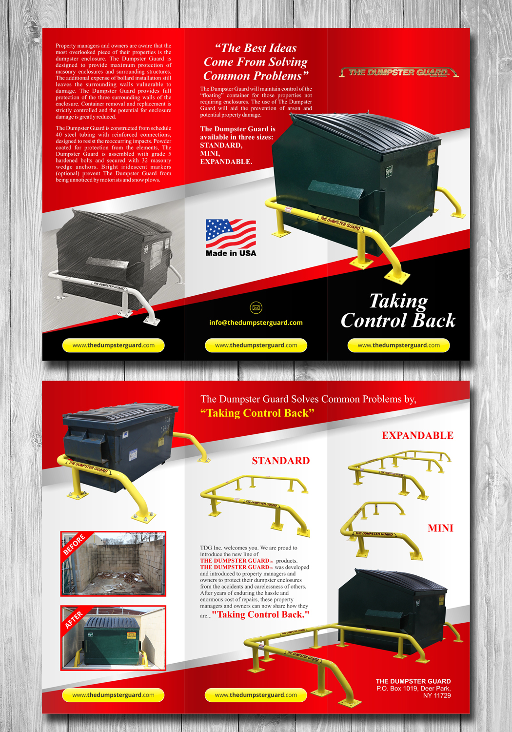 Diseño de Brochure por ecorokerz para The Dumpster Guard Inc. | Diseño #15731364