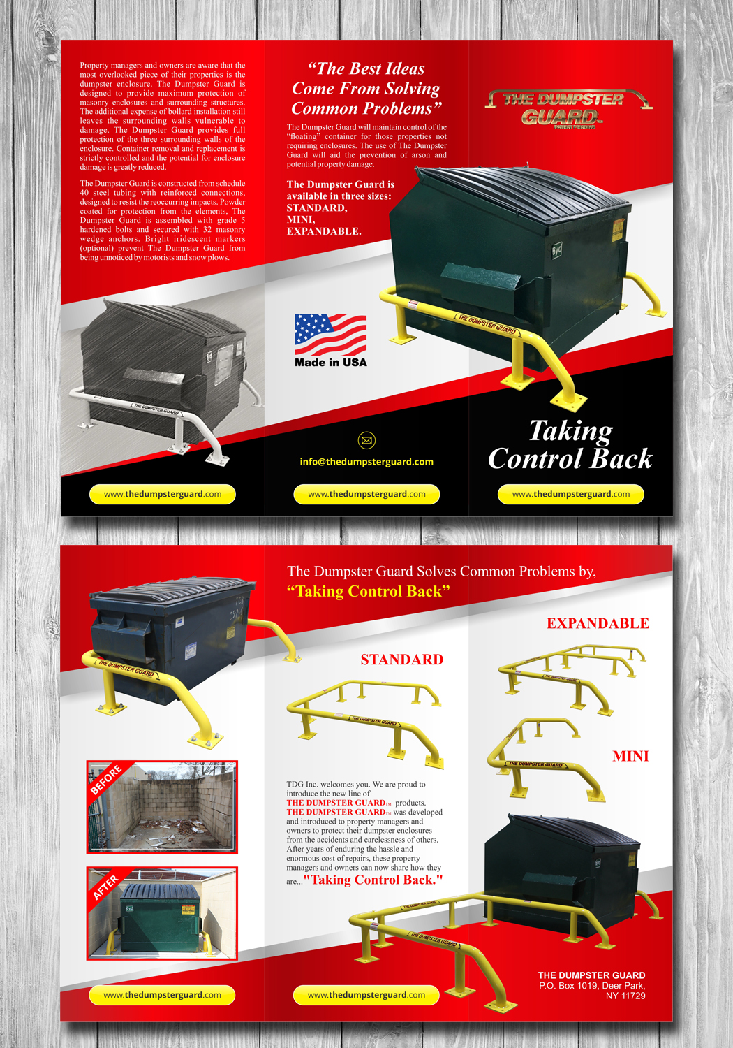 Brochure Design by ecorokerz for The Dumpster Guard Inc. | Design #15731365