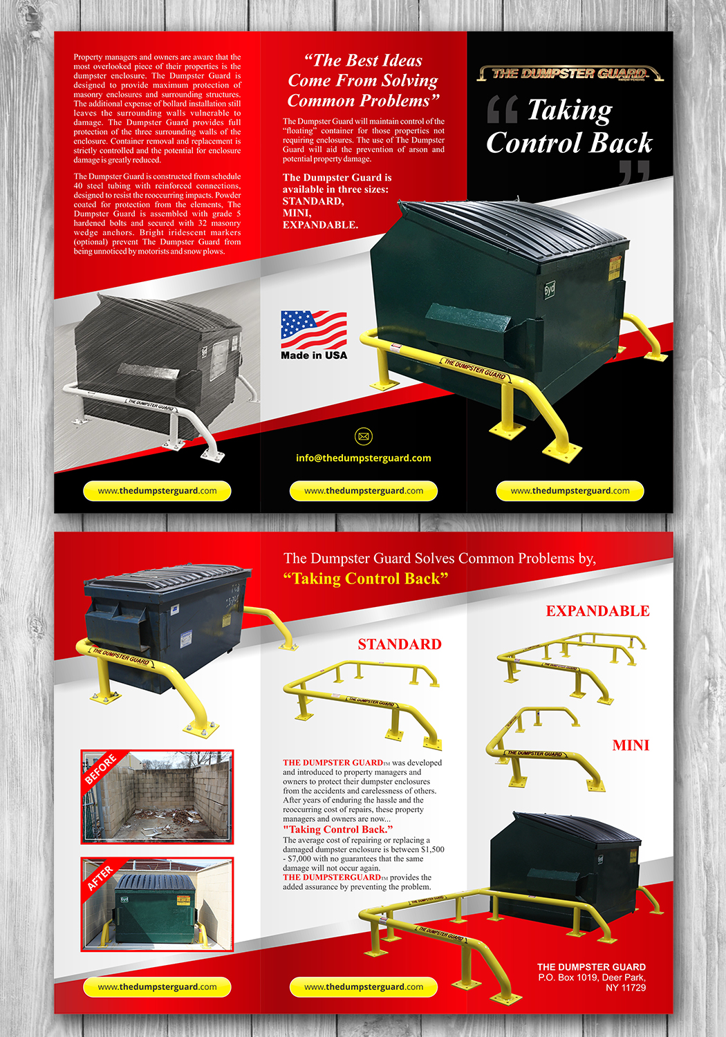 Brochure Design by ecorokerz for The Dumpster Guard Inc. | Design #15741023