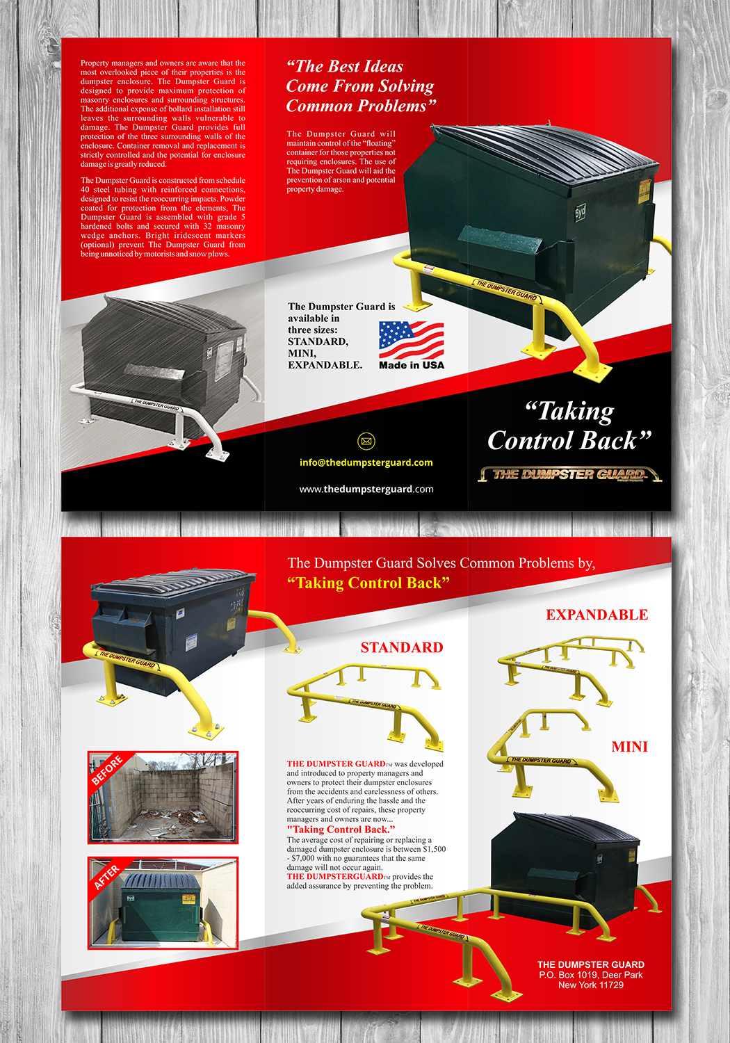 Brochure Design by ecorokerz for The Dumpster Guard Inc. | Design #15750746