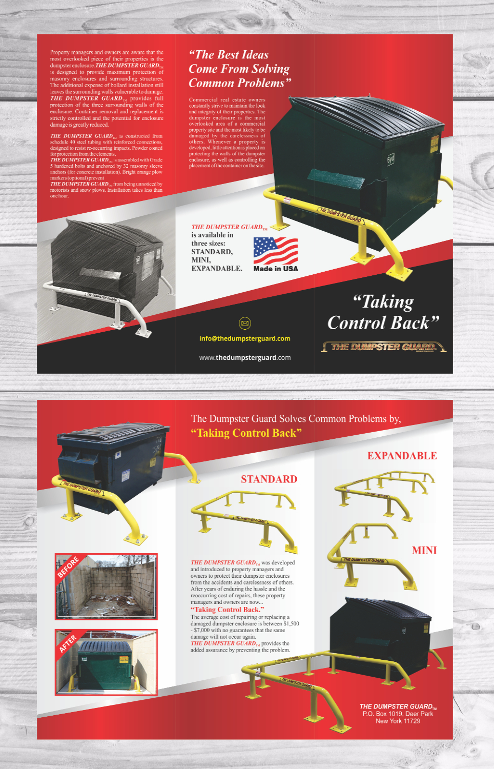Brochure Design by ecorokerz for The Dumpster Guard Inc. | Design #15803225
