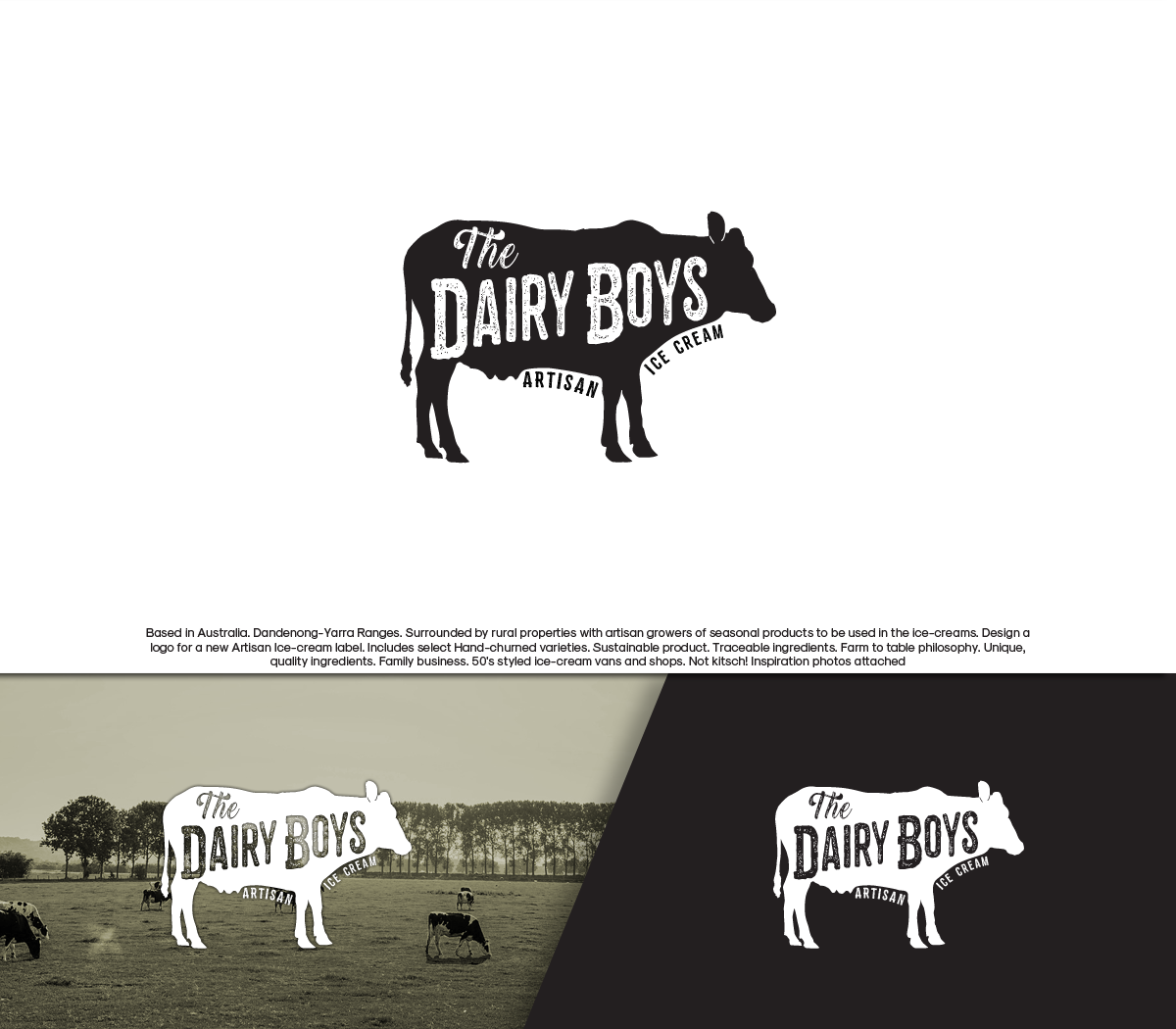 Playful, Modern Logo Design for The Dairy Boys by GBDESIGN Design