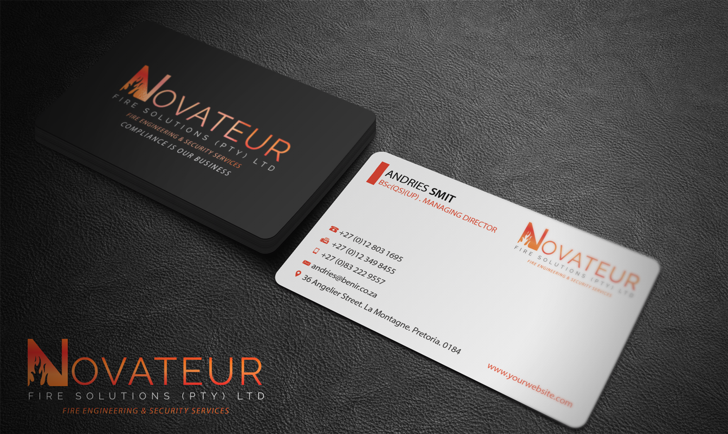 Design de Carte de Visite par Riz' pour Novateur Fire Solutions | Design #15702057
