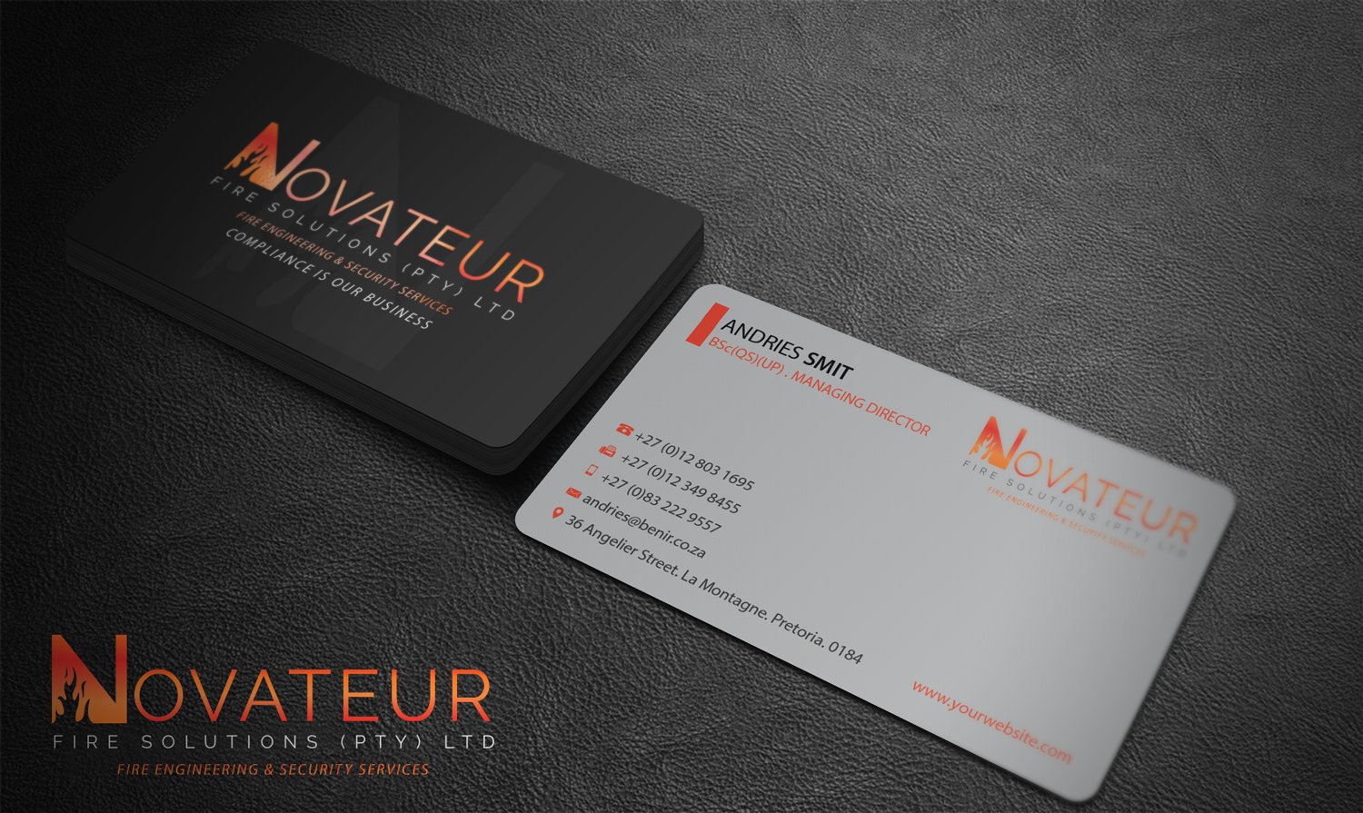 Design de Carte de Visite par Riz' pour Novateur Fire Solutions | Design #15707855