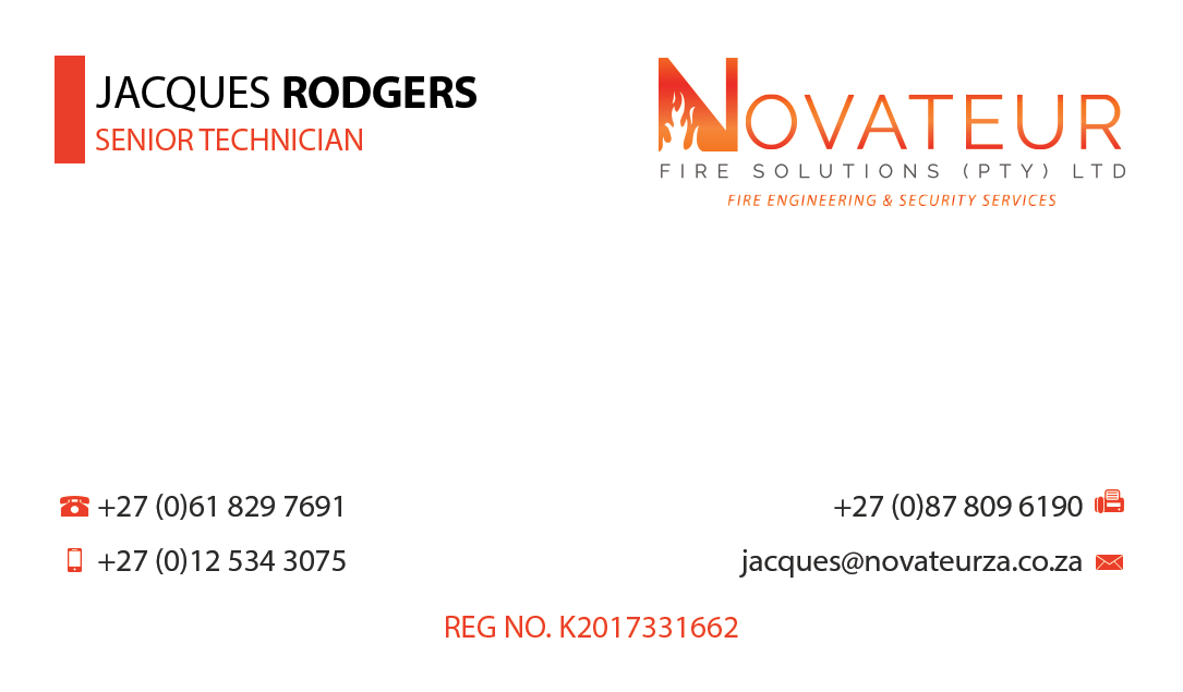 Diseño de Tarjeta de Presentación por Riz' para Novateur Fire Solutions | Diseño #15780623