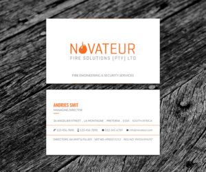 Design de Carte de Visite par SS_Designs pour Novateur Fire Solutions | Design #15712254