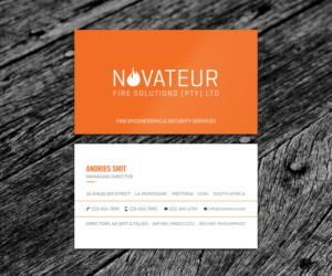 Business Card Design by SS_Designs for Novateur Fire Solutions | Design: #15712276