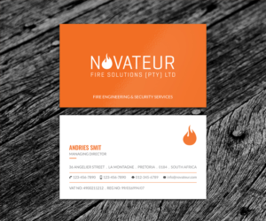 Business Card Design by SS_Designs for Novateur Fire Solutions | Design: #15727016