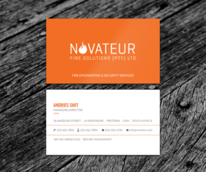 Business Card Design by SS_Designs for Novateur Fire Solutions | Design: #15727017