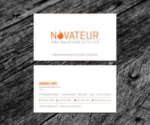 Business Card Design by SS_Designs for Novateur Fire Solutions | Design: #15727235