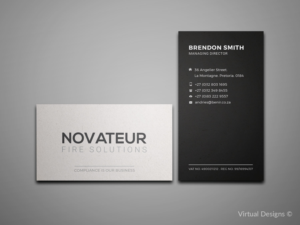 Business Card Design by SyncFuse™ Solutions for Novateur Fire Solutions | Design: #15696379