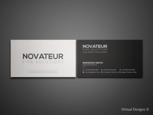 Design de Carte de Visite par SyncFuse™ Solutions pour Novateur Fire Solutions | Design #15696470