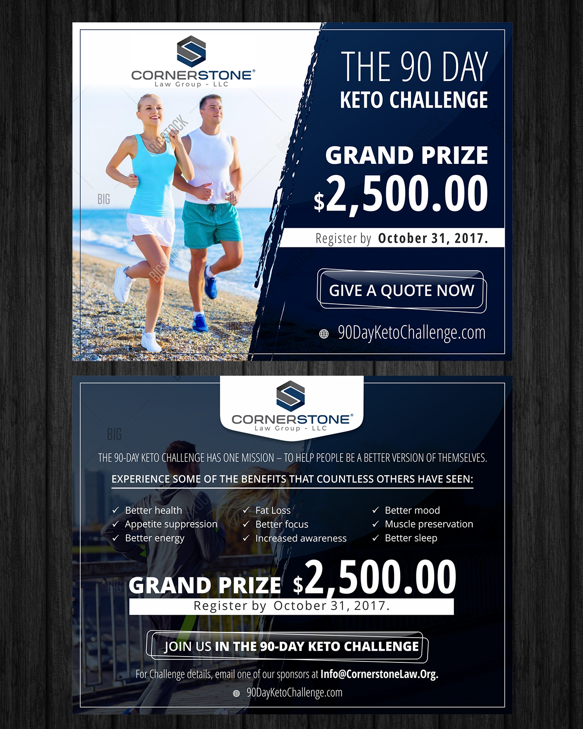 Design de Carte Postale par ecorokerz pour CORNERSTONE LAW GROUP | Design #15704407