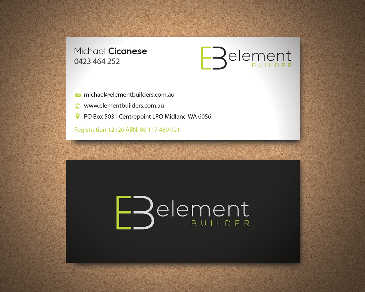 Business Card Design by Riz' for Element Builders | Design #15697978