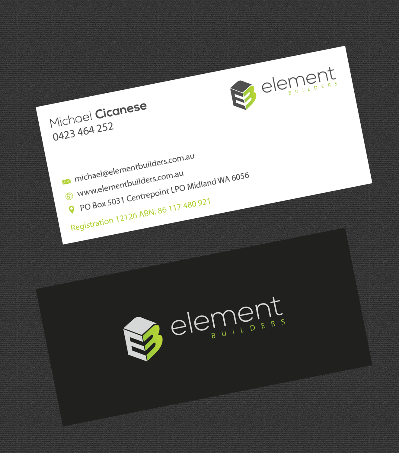 Business Card Design by Riz' for Element Builders | Design #15847812