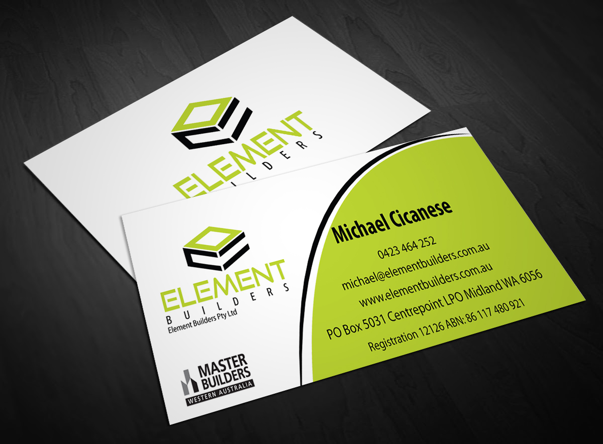 Visitenkarten-Design von Impressive Solutions für Element Builders | Design #15703525