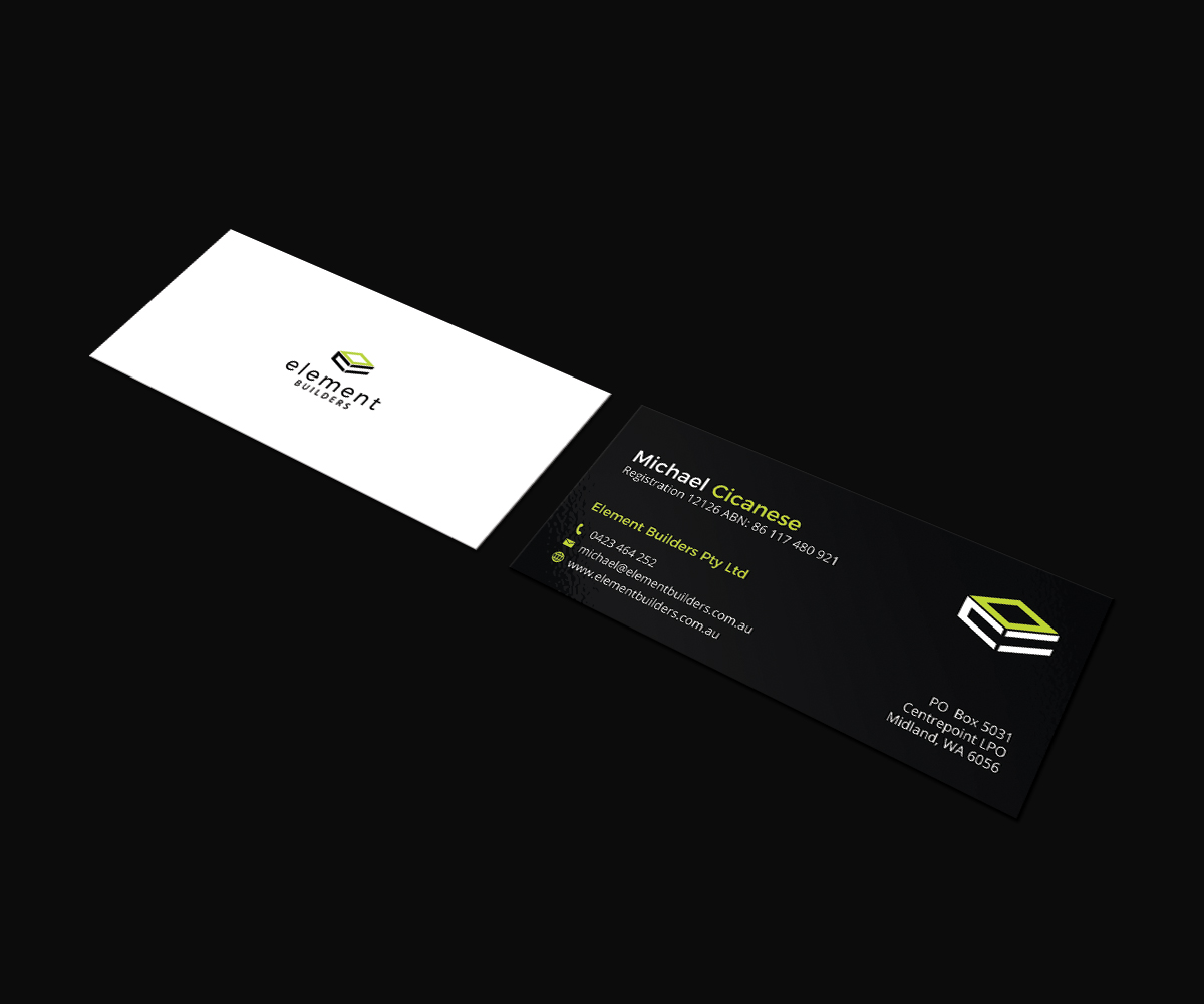 Business Card Design by JK18 for Element Builders | Design #15713772