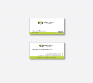 Business Card Design by instudio for Element Builders | Design: #15768377