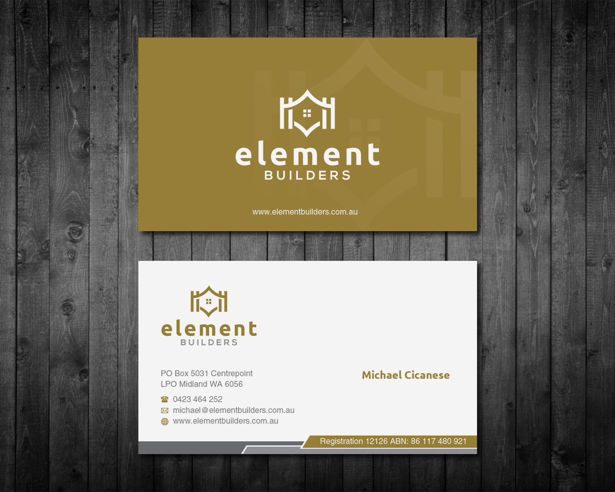 Business Card Design by OxonoArt for Element Builders | Design #15790866