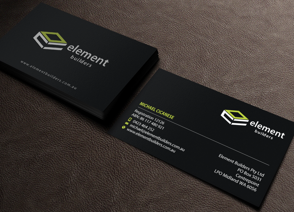 Business Card Design by Brand aid for Element Builders | Design #15706259