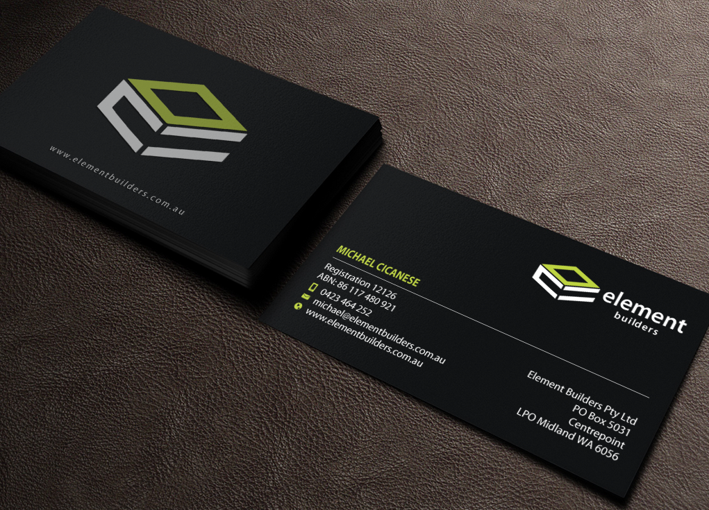 Diseño de Tarjeta de Presentación por Brand aid para Element Builders | Diseño #15706262