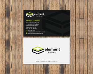 Business Card Design by chandrayaan.creative for Element Builders | Design: #15703598