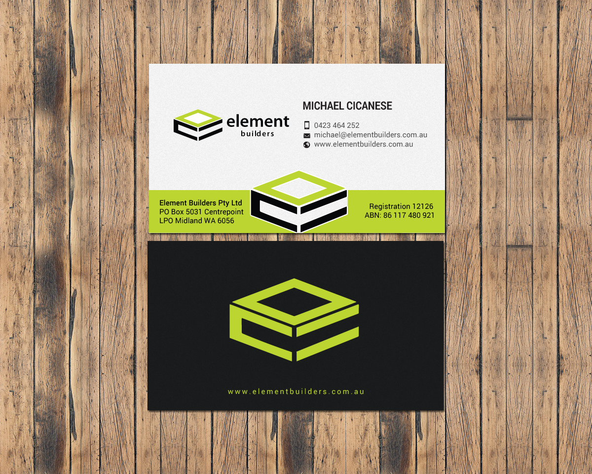 Visitenkarten-Design von chandrayaan.creative für Element Builders | Design #15703620